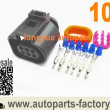 Longyue 10 set 6pin разъем подходит O2 аксессуары для датчиков для 2011+ Mustang GT спереди O2 кислород Расширение адаптер-1J0 973 713