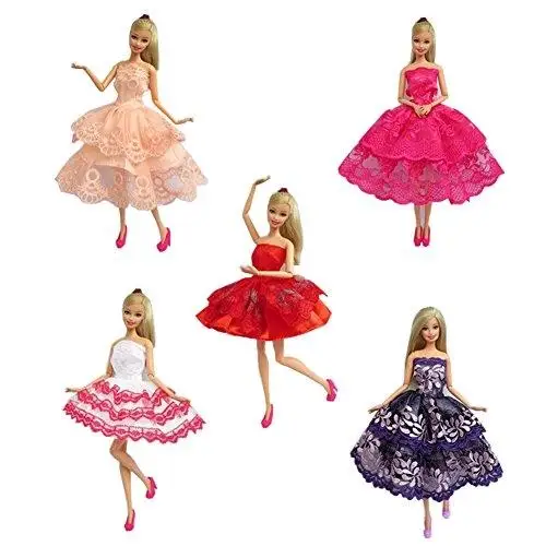 

LeadingStar 5 set of Handmade Barbie Dresses Clothes Outfit for Barbie Doll random style zk30