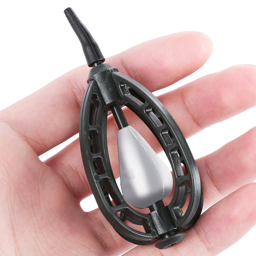 1pc Fishing Lure Cage Bait Cages Feeder Basket Fish Bait Basket Holder