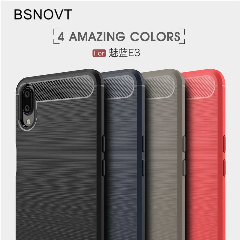 BSNOVT Meizu E3 Cover Shockproof Silicone Brushed Phone Case For Meilan Mobile Fundas 5.99&quot |