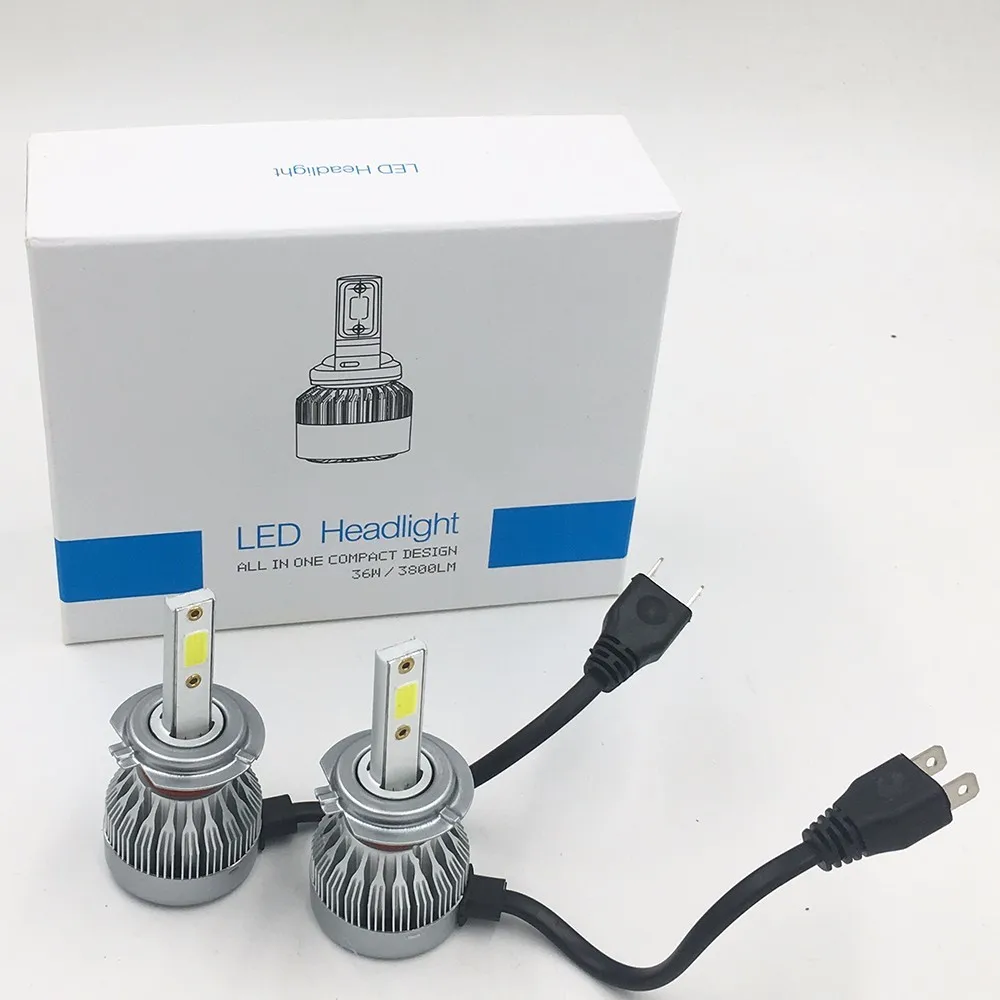 2X FREE SHIPPING CHEAPEST C1 F6 H7 72W 7600LM AUTO BULB KIT LIGHTS LED font b