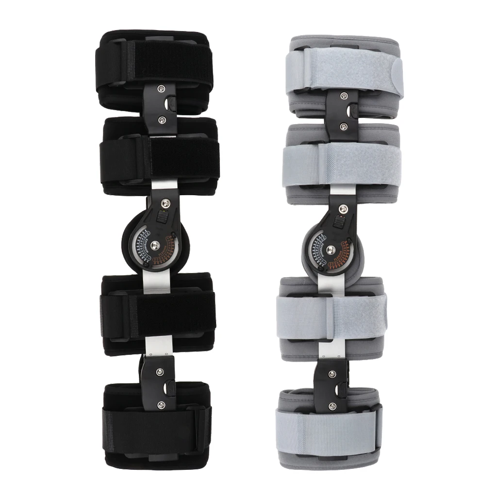Hinged Knee Support with Adjustable Strapping Stabilizer Pad Orthosis Splint Wrap Orthopedic Guard Protector