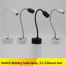 Гибкая трубка аварийный 1 Вт 3 Вт Светодиодный точечный светильник, светодиодный счетчик с подвижным аккумулятором, дисплей, фото, ювелирный съемный точечный светильник