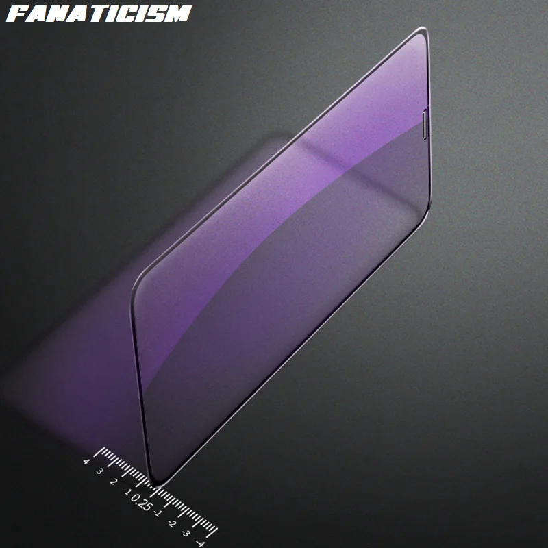 100pcs 9D Full Cover Tempered Glass For iPhone 6 7 8 Plus Anti-Blue Purple Light Screen Protector For iPhone11 Pro XR XS Max