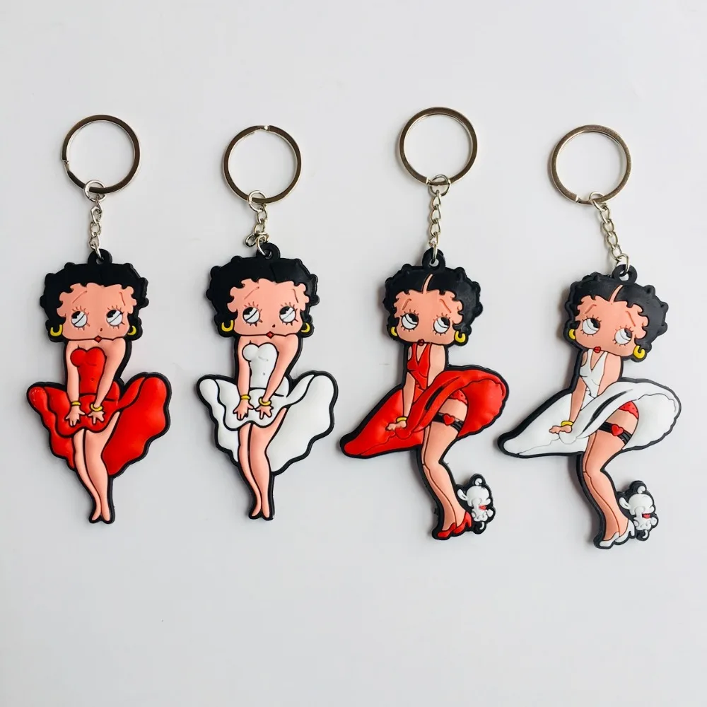 

IVYYE 1PCS Marilyn Monroe Star Betty Anime Key Chain PVC Figure Keyring cute Toys Keychain Keyholder Birthday Gifts Unisex NEW