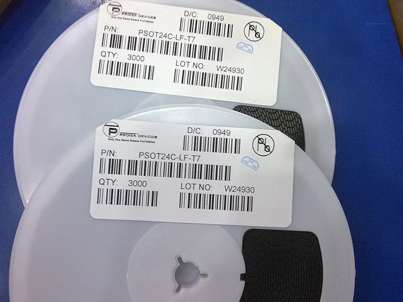free shipping PSOT24C-LF-T7 PSOT24C mark 24C SOT23-3 new original IC electronics transistores | Электроника