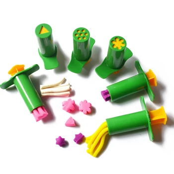 

2pc Heart /Flower/Noodles Syringes Playdough light Clay Plasticine Tool Molds Kids Intelligent Toys for sculpting Resin Molds