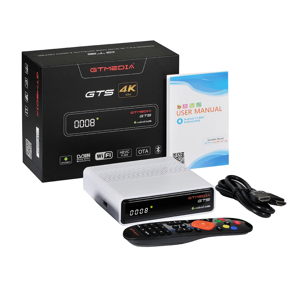 1 шт. GTmedia GTS спутниковый ресивер для DVB-S2Android 6,0 tv BOX + DVB-S/S2 Android 6,0 tv BOX 2 Гб ram 8 Гб rom BT4.0 GTMEDIA GTS