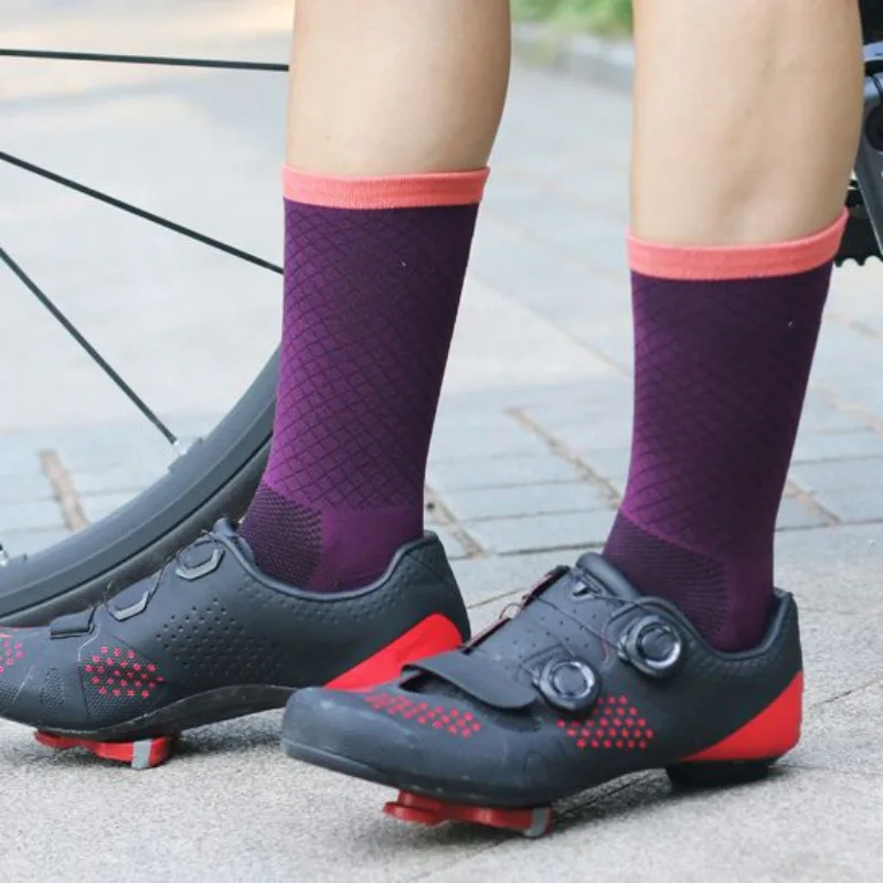 Компрессионные спортивные носки для бега, для соревнований, для велоспорта, носки для йоги, тонкие носки для верховой езды, износостойкие, дезодорант, пот