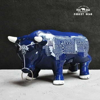 

European High Quality Ceramic Financial Cattle Retro Money Box Home Living Room Decoration Exquisite Creative Birthday Gift