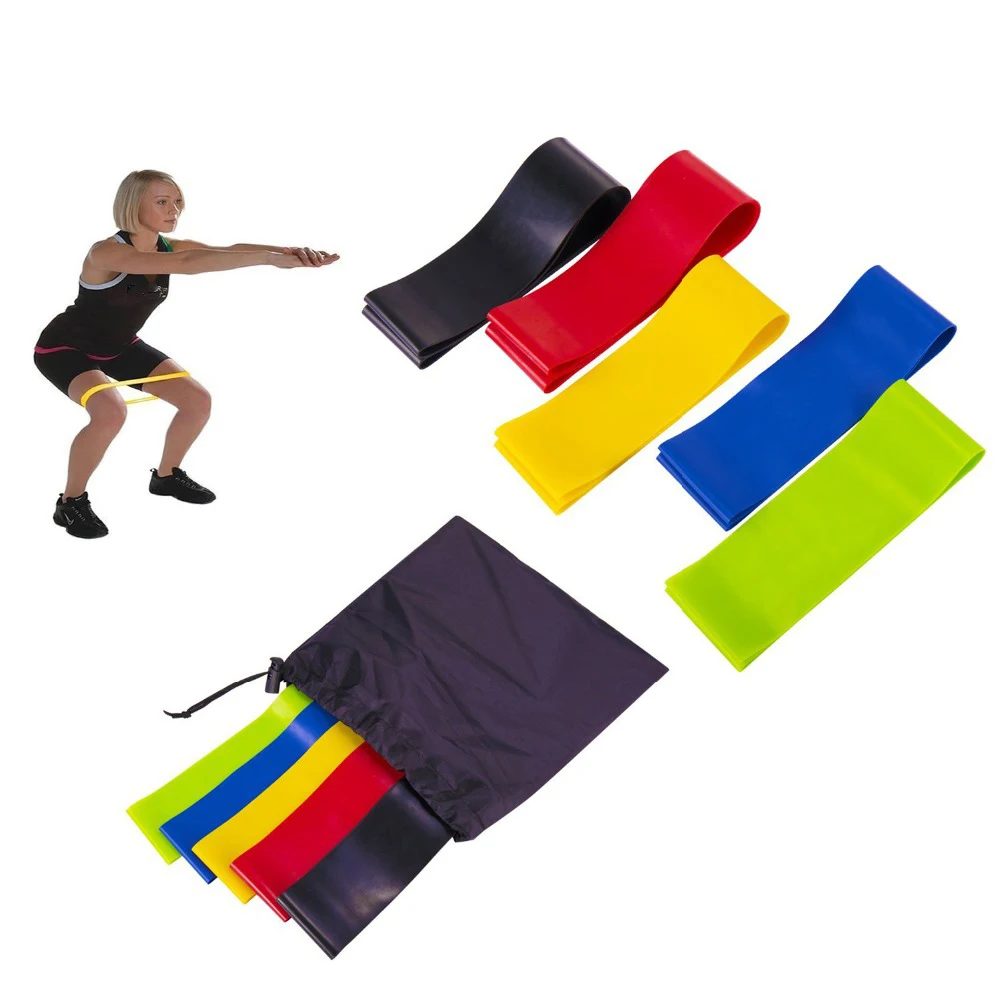 

5pcs/set Resistance bands elastic bands for fitness workout expander gum for fitness for yoga Pilates Strength sport Training