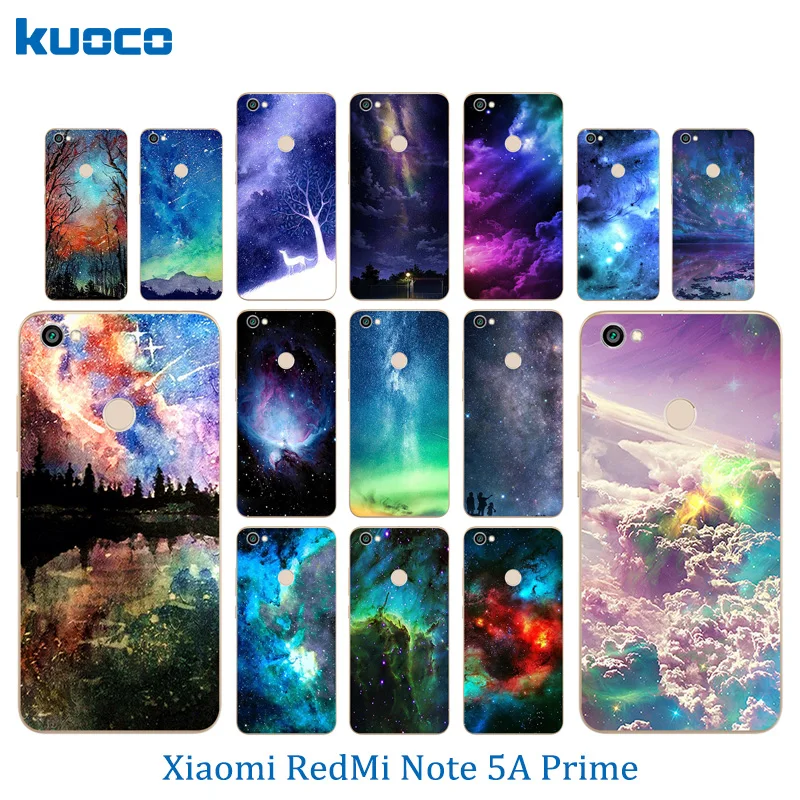 5.5 inch For Xiaomi Redmi Note 5A Prime Fingerprint Phone Cases Silicone Starry Sky Pattern Luxury for Hongmi Pro Shell |