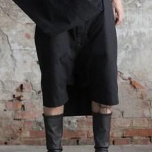 27-45 новая мужская одежда стилист волос GD Мода ручной работы штукатурка Комбинезоны С Карманами Шорты Плюс Размер одежда