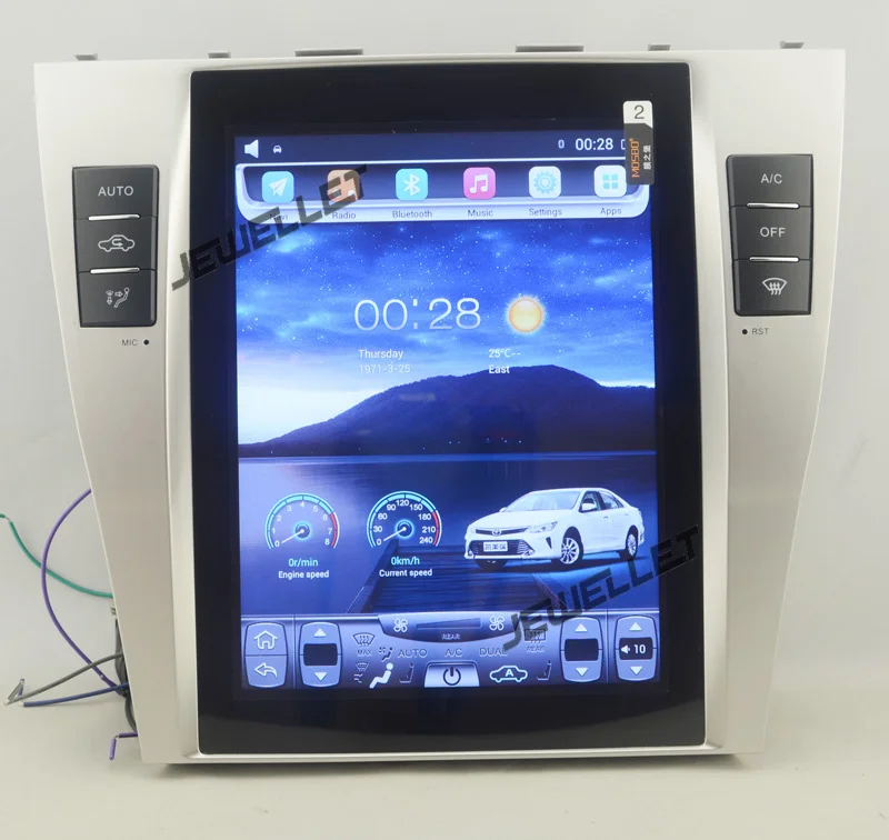 

10.4" tesla style vertical screen Octa core Android 8.1 Car GPS navigation for Toyota Camry Aurion Daihatsu Altis 2007-2011