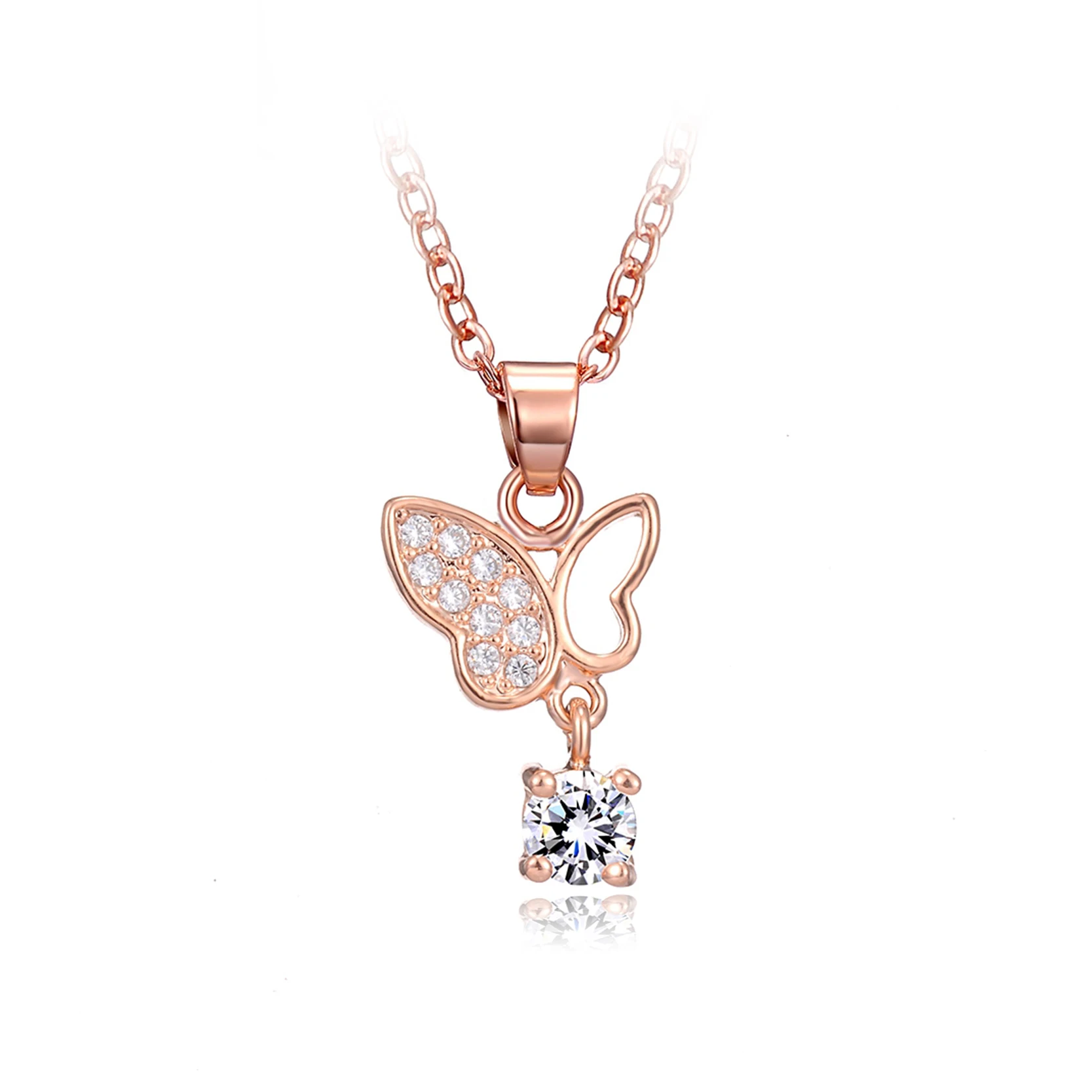 Rose Gold Butterfly Choker Necklace Photos