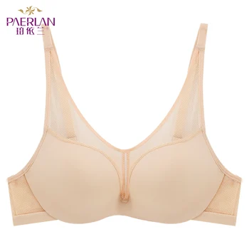 

PAERLAN Fashionable Anti-lare Gathers Sexy Gauze Bra to Comfortably Push Up The Plus Size Underwear Women