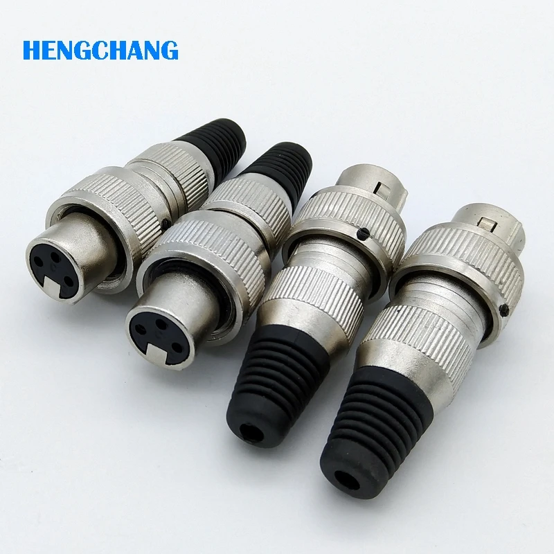 3pin female XLR connector Screw unlock XLR Microphone connector 1pcsin
