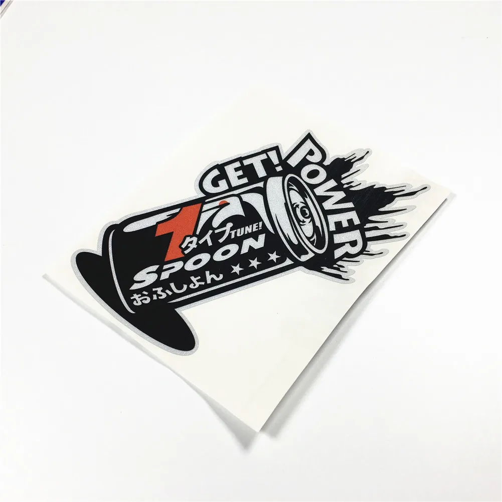 

Car Styling Tape Waterproof Japanese Spoon Sports Tune Get Power Motocross Bike Laptop Sticker Decal 15x11cm