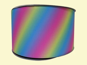 

3" inch 75 mm 7.5cm beautiful colorful rainbow stripes free shipping printed grosgrain ribbons for gift decoration