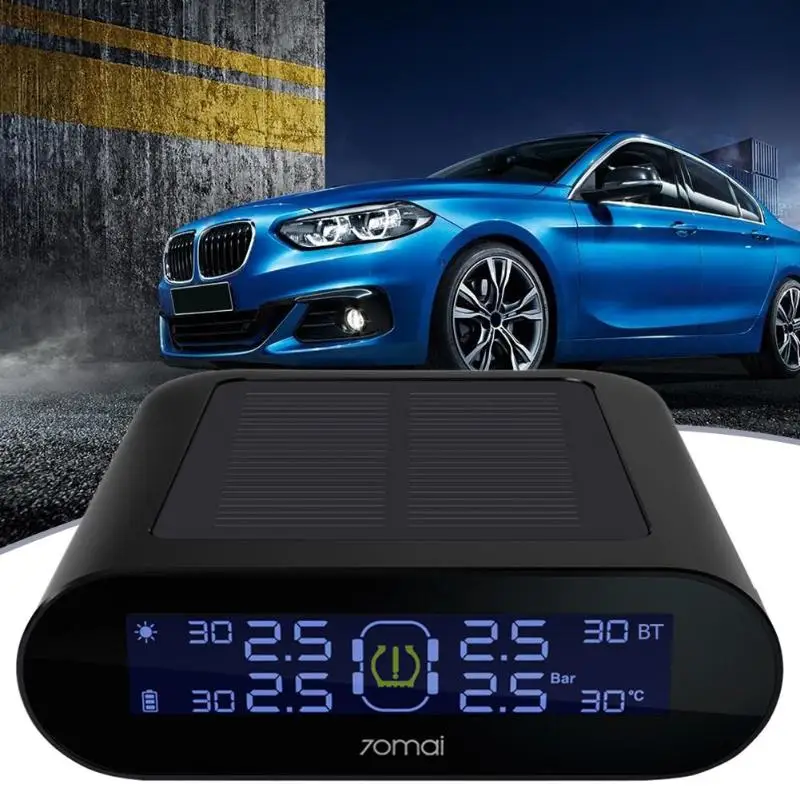 TPMS Solar Power USB Dual Charging Car Tire Pressure Monitor System Tyre Pressure Tester Alarm System With 4 Sensor car parts