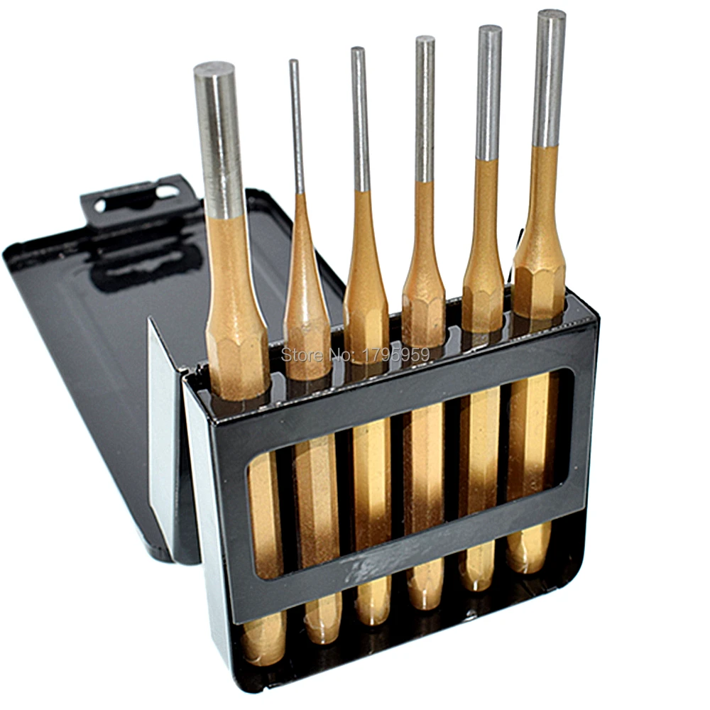 6pcs Pin Punch Hand Tools Set Chromium Vanadium Alloy Steel Pin Removal