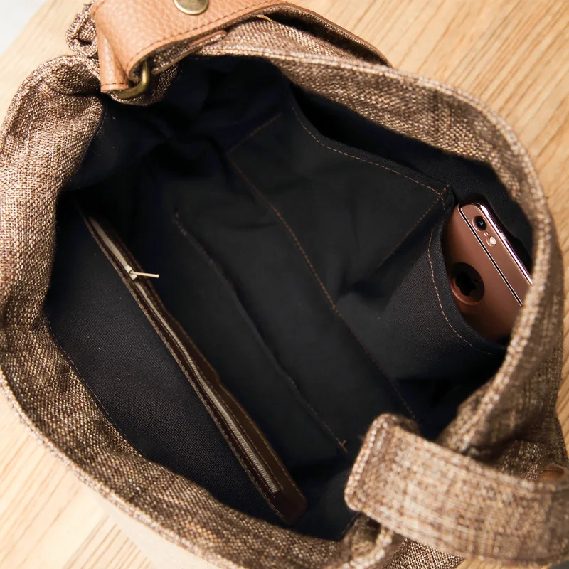 AETOO Original female handbag 2017 canvas bag shoulder bag lady large capacity Messenger bag art portable retro cotton linen bag