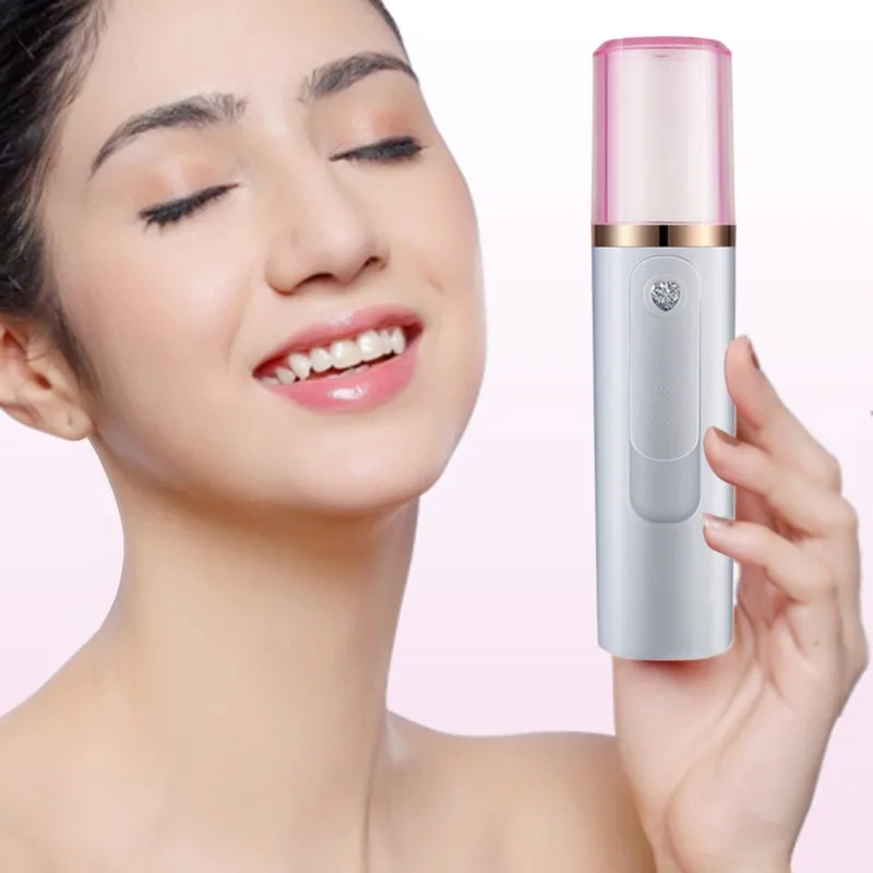 

Mini Portable Rechargeable Nano Mister USB Face Moisture Spray Negative ion Facial Beauty Hydrating Humidifier mist maker fogger