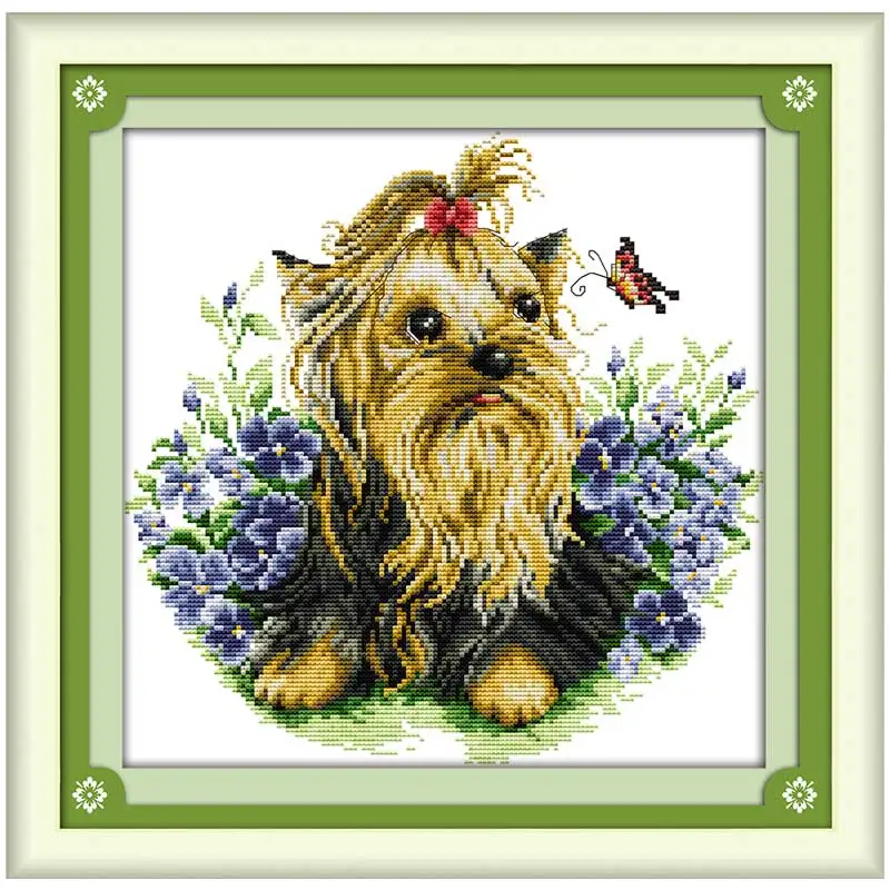 

Puppy Patterns Counted Cross Stitch 11CT 14CT Cross Stitch Set Wholesale animals Cross-stitch Kit Embroidery Needlework