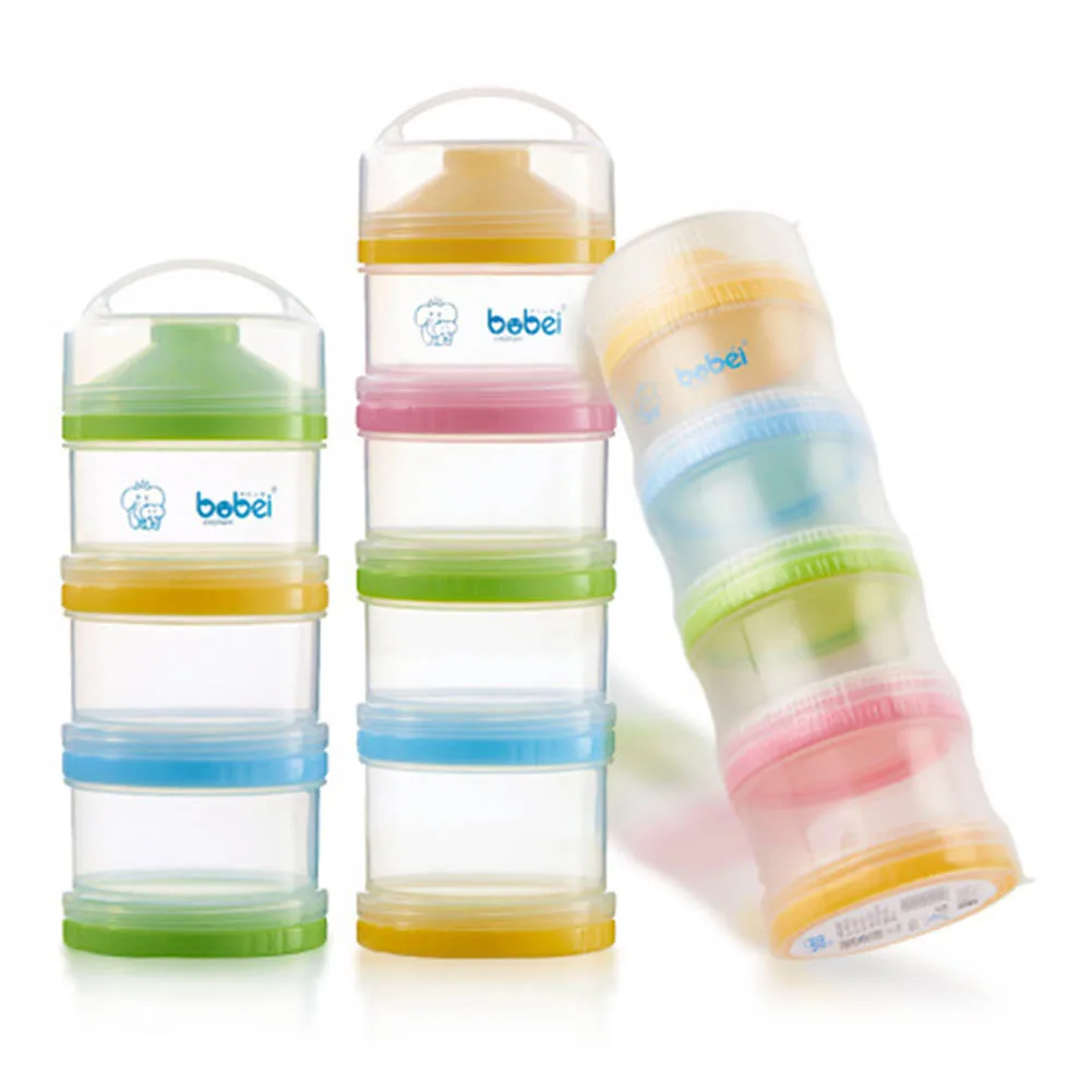 

4 Layer Baby Milk Powder Box Dispenser Infant Feeding Milk Powder Food Box Storage Food Bottle Container Green 88