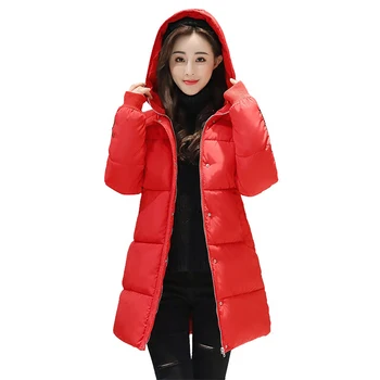 

New 2017 Winter Female Jacket Women Hooded Parkas Loose Fit Outwear Thick Coat Long Plus Size Snowear Padded Winter Coats AC287