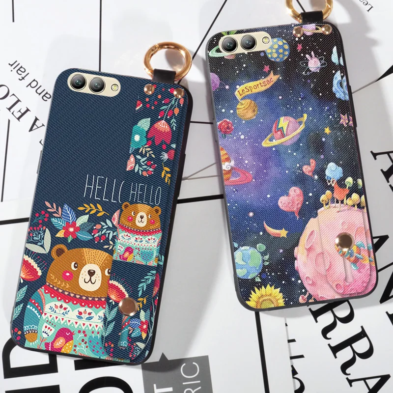 

Wrist Strap Cases For Huawei Nova Lite Ring Kickstand Soft TPU Case For Huawei Nova Plus / G9 Plus Fashion Cute Bear Cover
