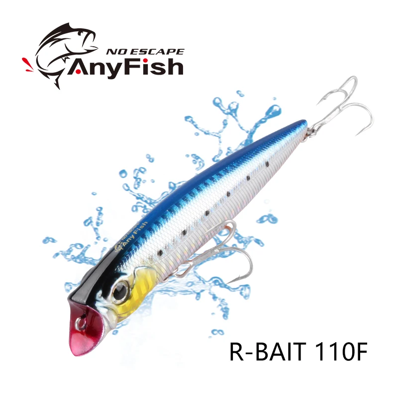 

ANYFISH WISE R-BAIT110F FISHING LURE MINNOW LENGTH:110MM WEIGHT:14.4G DEPTH:0.5-0.8m OWNER HOOKS design&developmented BY bassday