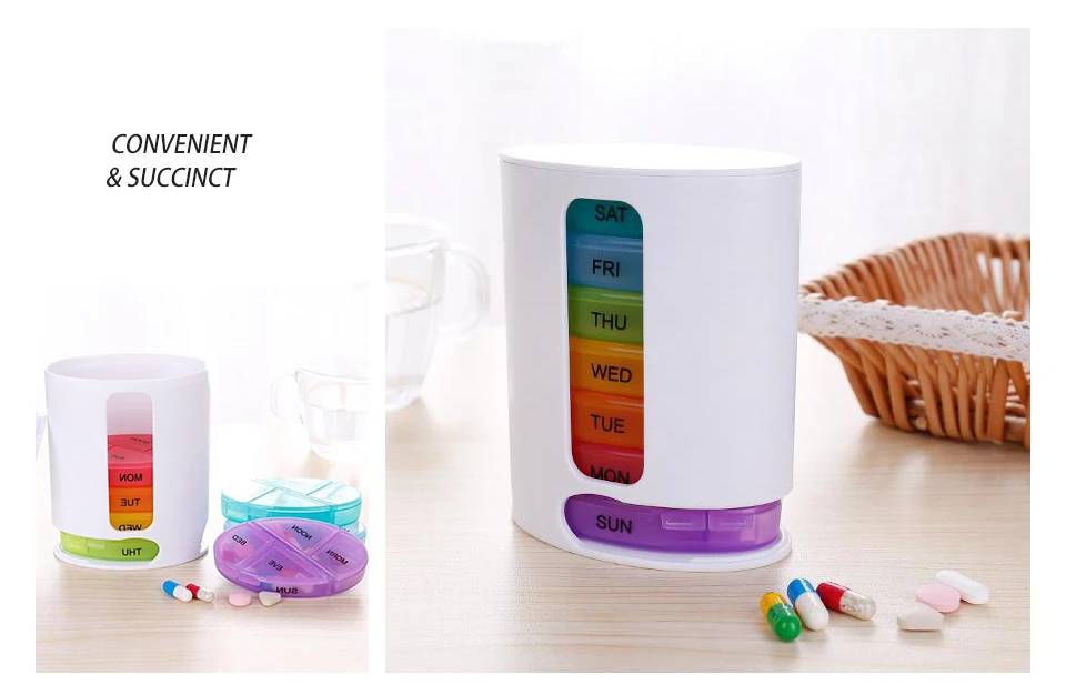 Portable Mini Pill Case Box Capsule Weekly Splitters OrganizerContainer For Tablets Compartment Transparent Plastic Storage Box (13)