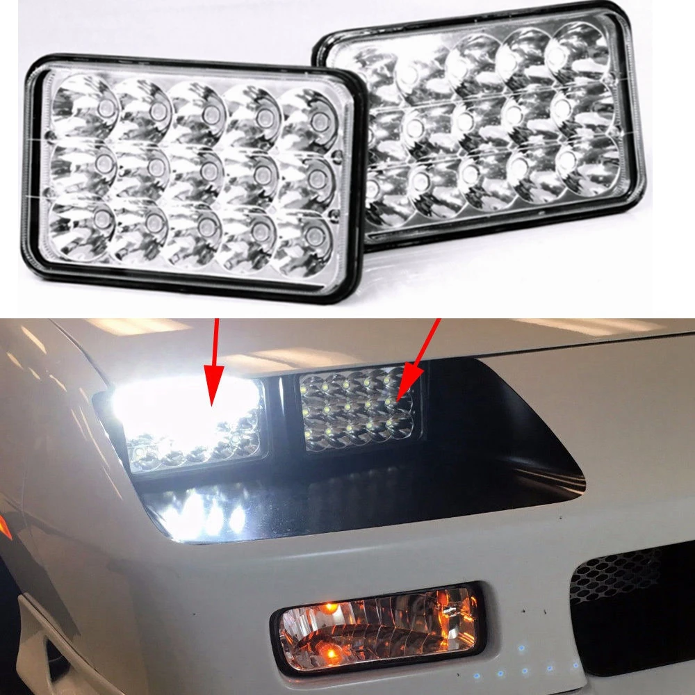 2x 45w LED Headlights for Kenworth T600 T800 T400 W900B W900L Classic