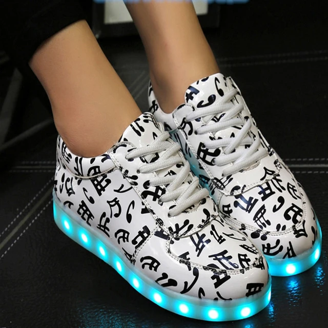 2016 LED Light Up Women Chaussures Lumineuse Zapatos Schoenen ... 2016 LED Light Up Women Chaussures Lumineuse Zapatos Schoenen Stansmith schuhe luminous Femme Adults Couples Casual