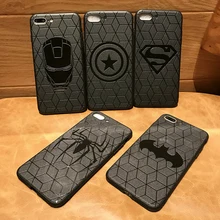 Los vengadores de Marvel de silicona antideslizante Ironman Batman Superman para iPhone 6 6s 7 8 Plus XS Max XR X 10