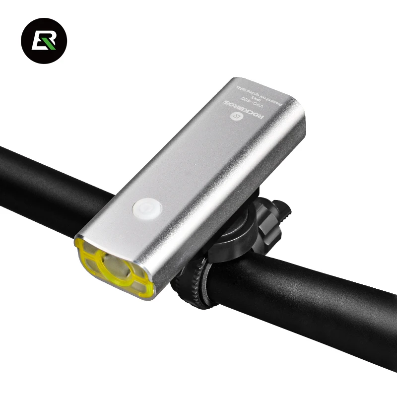 Perfect ROCKBROS Rechargeable Bicycle Light Waterproof MTB Lanterna Bike Flashlight Farol Bike Headlight Front Lamp Cycling Accessories 2