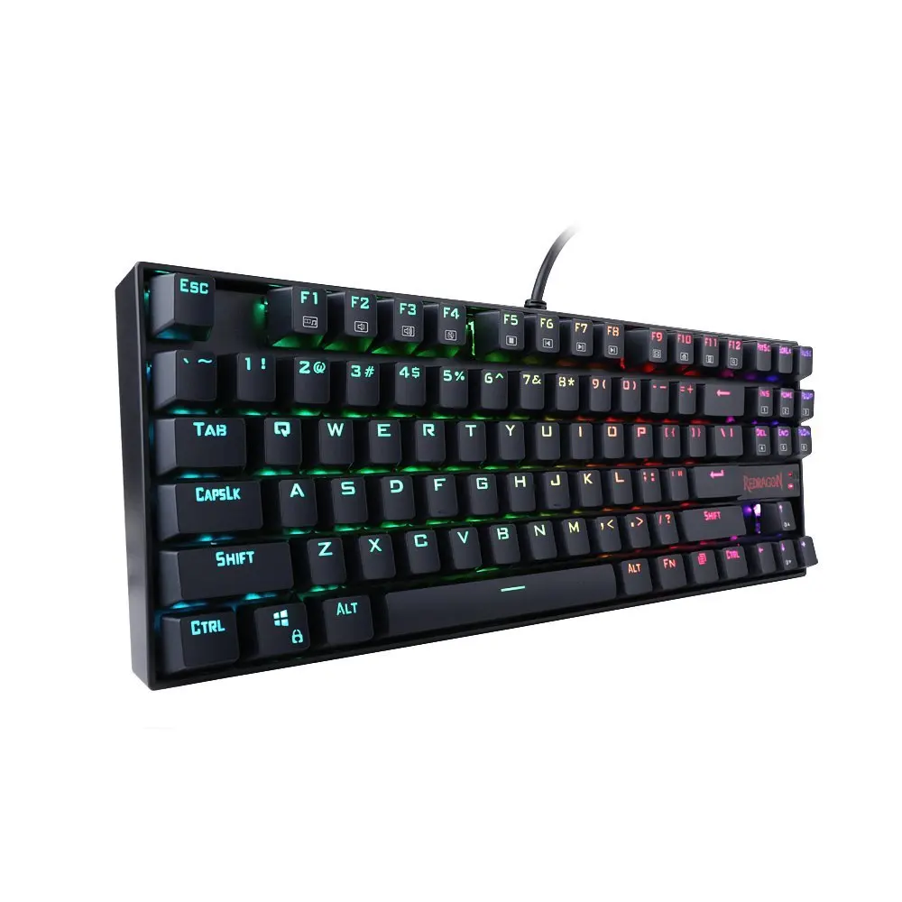 Redragon K552RGB KUMARA K552 RGB подсветка Механическая игровая клавиатура 87 клавиш синие переключатели клавиатура с подсветкой для геймера