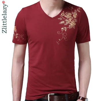 

2019 brand casual summer flower short sleeve t shirt men streetwear tshirt fashion fitness t-shirt jersey mens tee shirts 41608