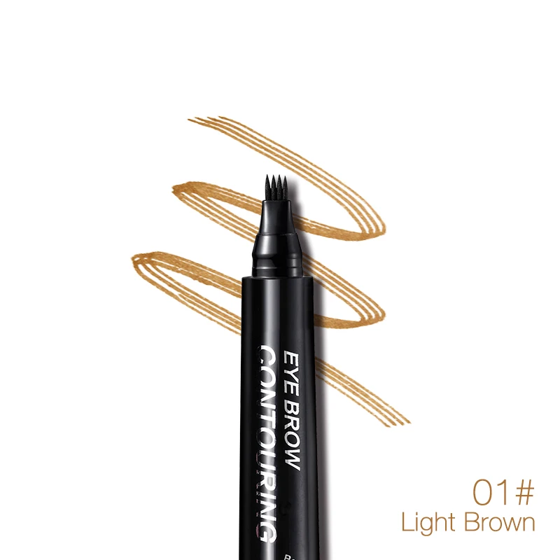 

New Four Heads Liquid Eyebrow Pen Eyebrow Pencil Easy To Draw Natural Long-lasting Waterproof and Sweat-proof Water-based TSLM2