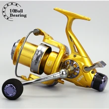 Спиннинг рыболовная Катушка км серии передние и задние двойные перетащите Системы металлическая шпуля длинные закидка, ловля карпа колеса для 5,2: 1