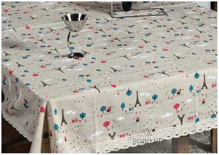 Linen Cotton Fabrics cute Eiffel Tower,140cm*100cm,perfect for bags,curtains, table cloth,freeshipping,B20132006