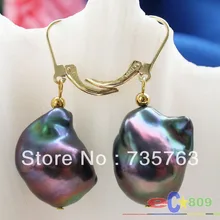 Xiuli 0038 павлин барокко черными КЕШИ REBORN ЖЕМЧУЖИНА мотаться серьги