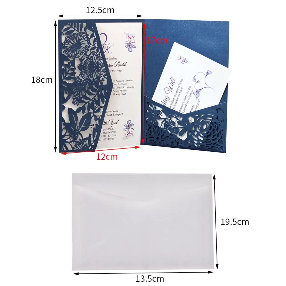  10PCs European Invitation Letter Invitation Holiday Wedding Invitation HK-124 For Wedding Party - 33025085795
