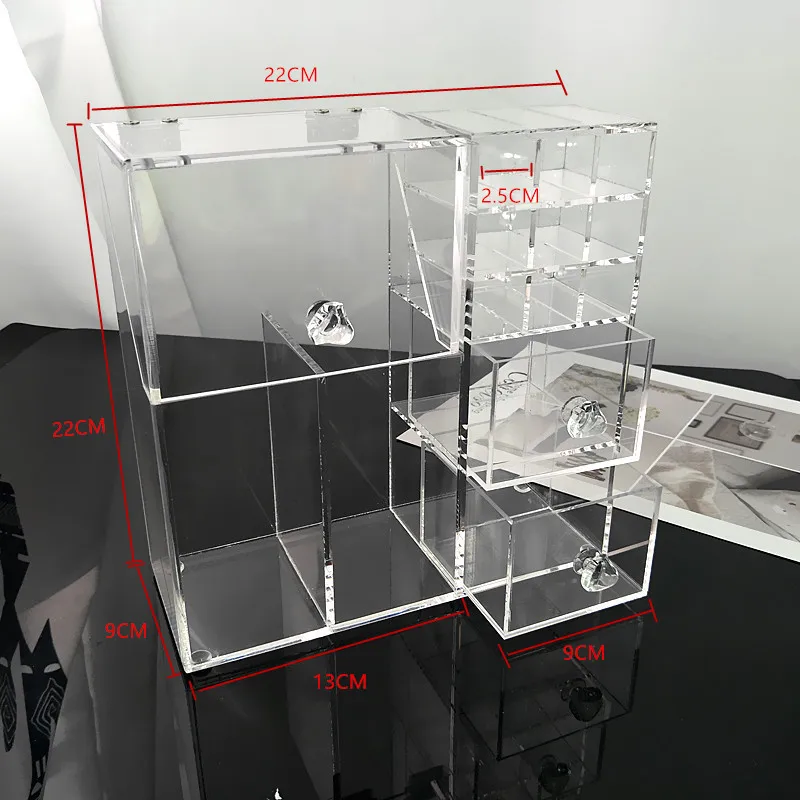 New-Makeup-Organizer-Acrylic-Storage-Box-Clear-Cosmetic-Organizer-Lipstick-Brush-Holder-Makeup-Storage-Drawer-Organizer (3)