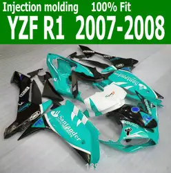 Инъекции Обтекатели для Yamaha YZF R1 07 08 (Лайм небо + Полный наклейки) yzfri 2007 комплект обтекателей lx23