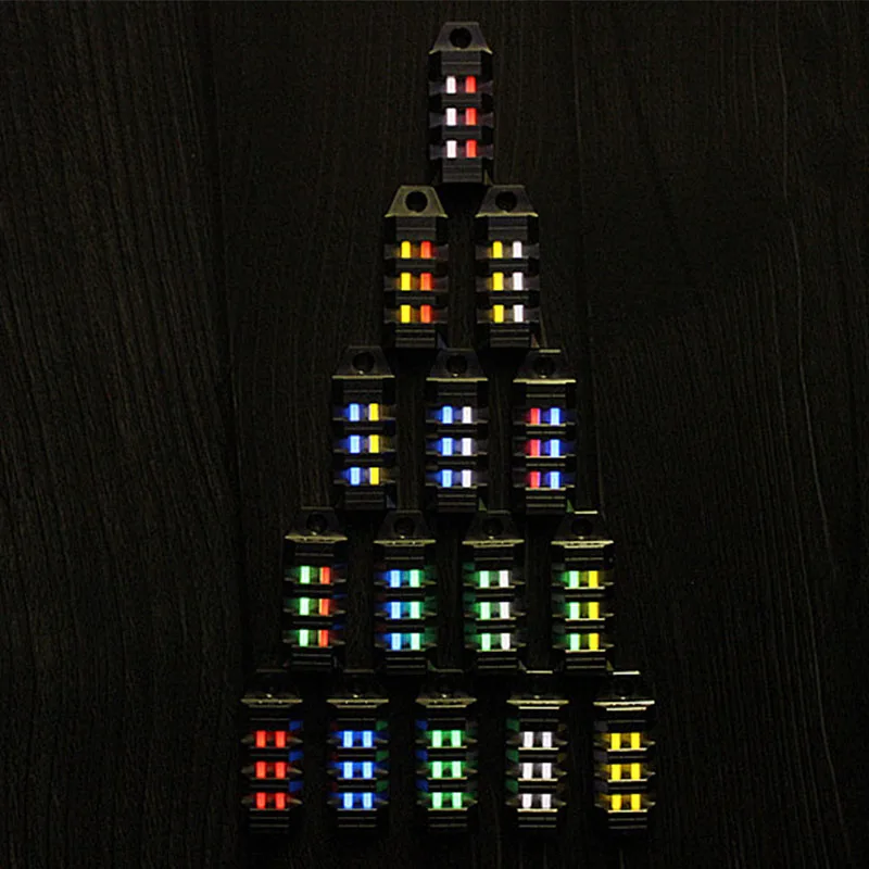 EDC Outdoor Automatic Light 25 Years Tritium Titanium Alloy Keychain Fluorescent Tube Lifesaving Emergency Lights Free shipping