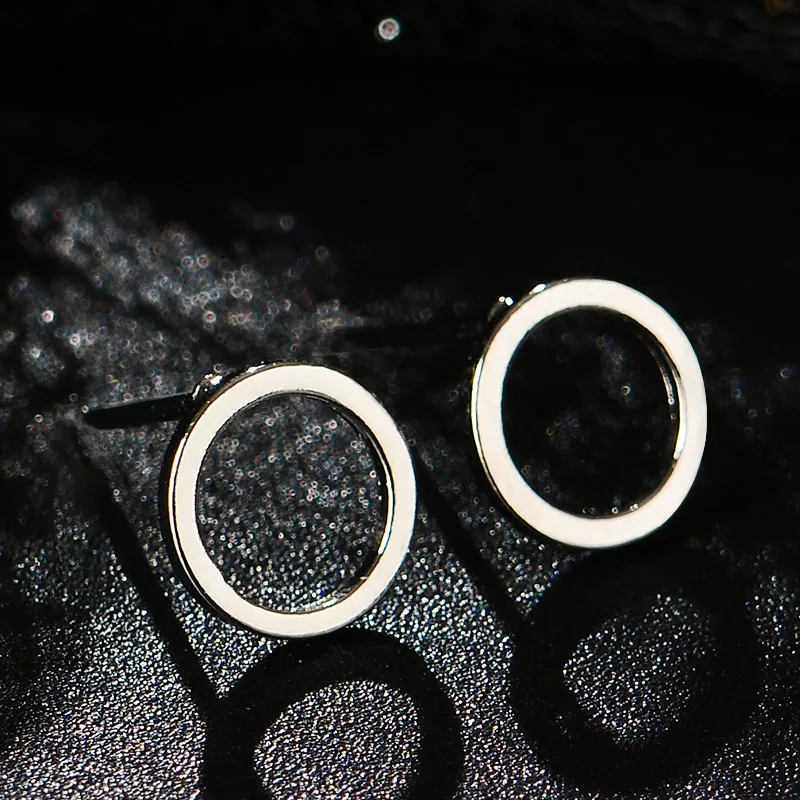 MISANANRYNE простой 925 пробы серебряные серьги-гвоздики для Для женщин геометрический pendientes mujer moda Т Форма Модные украшения