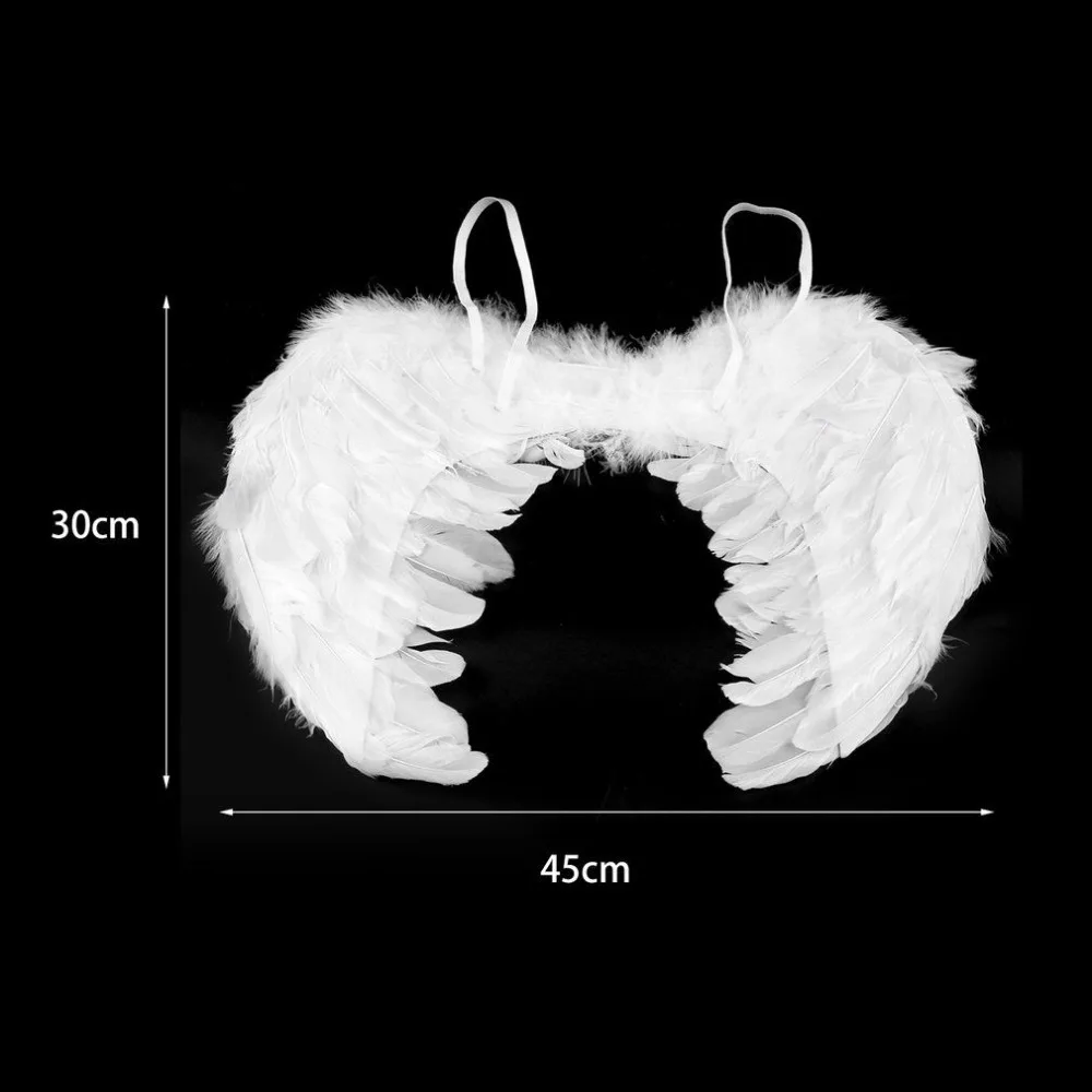 Новые крылья феи-ангела с перьями маскарадный костюм аксессуары 45*35 см перо Крылья Хэллоуин маскарадный костюм аксессуар