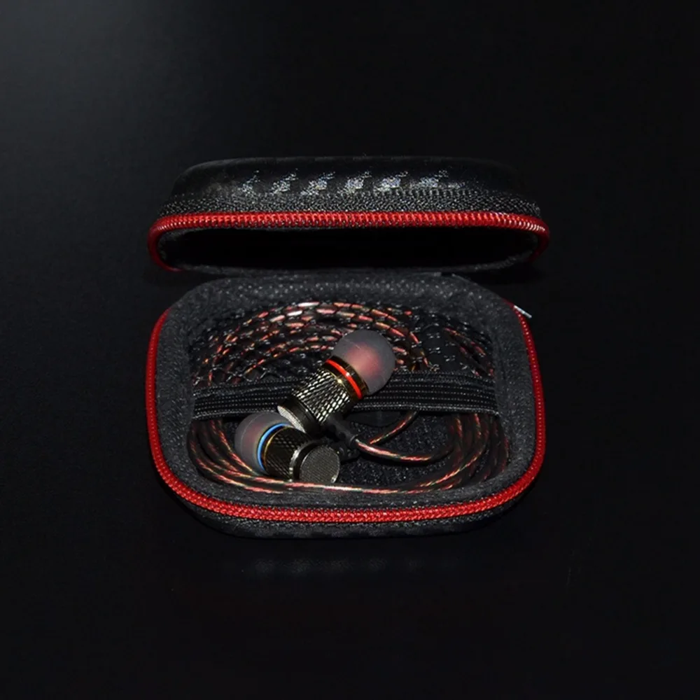 HANGRUI Earphone Case Portable Storage Case Headphone Accessories Fiber Zipper Earbuds Bag Cable Box SD Card Hard box Carry Bags (6)